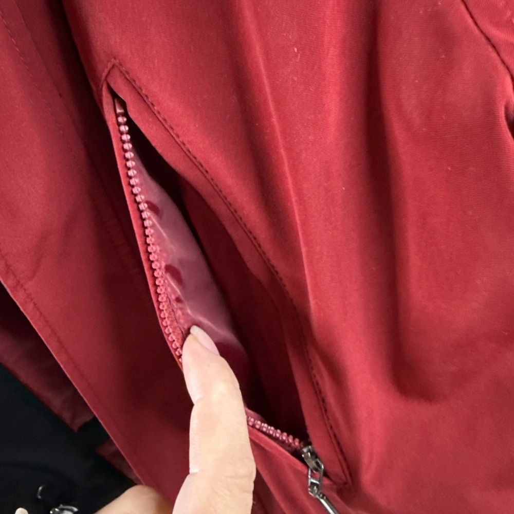 Nautica Women’s Hooded Winter Coat M Red Casual Full Zip Pockets Jacket - Picture 9 of 13